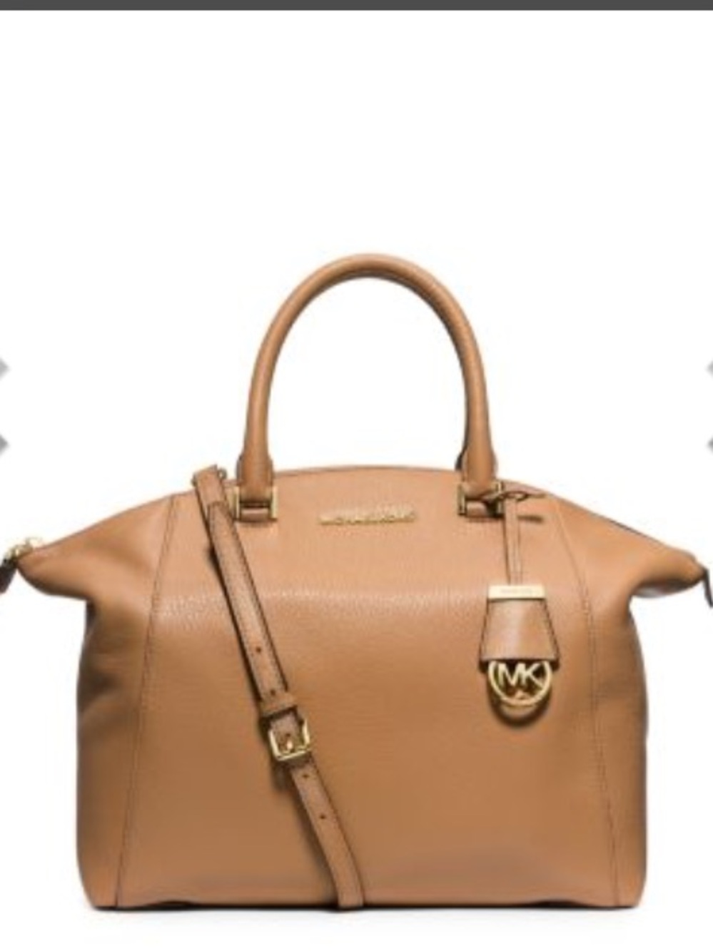 MICHAEL Michael Kors Riley Pebbled Leather Satchel